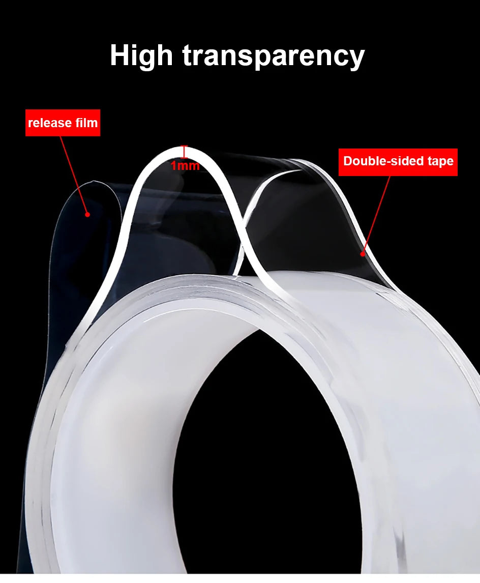 1-10M Nano Double-Sided Heavy Duty Transparent Tape