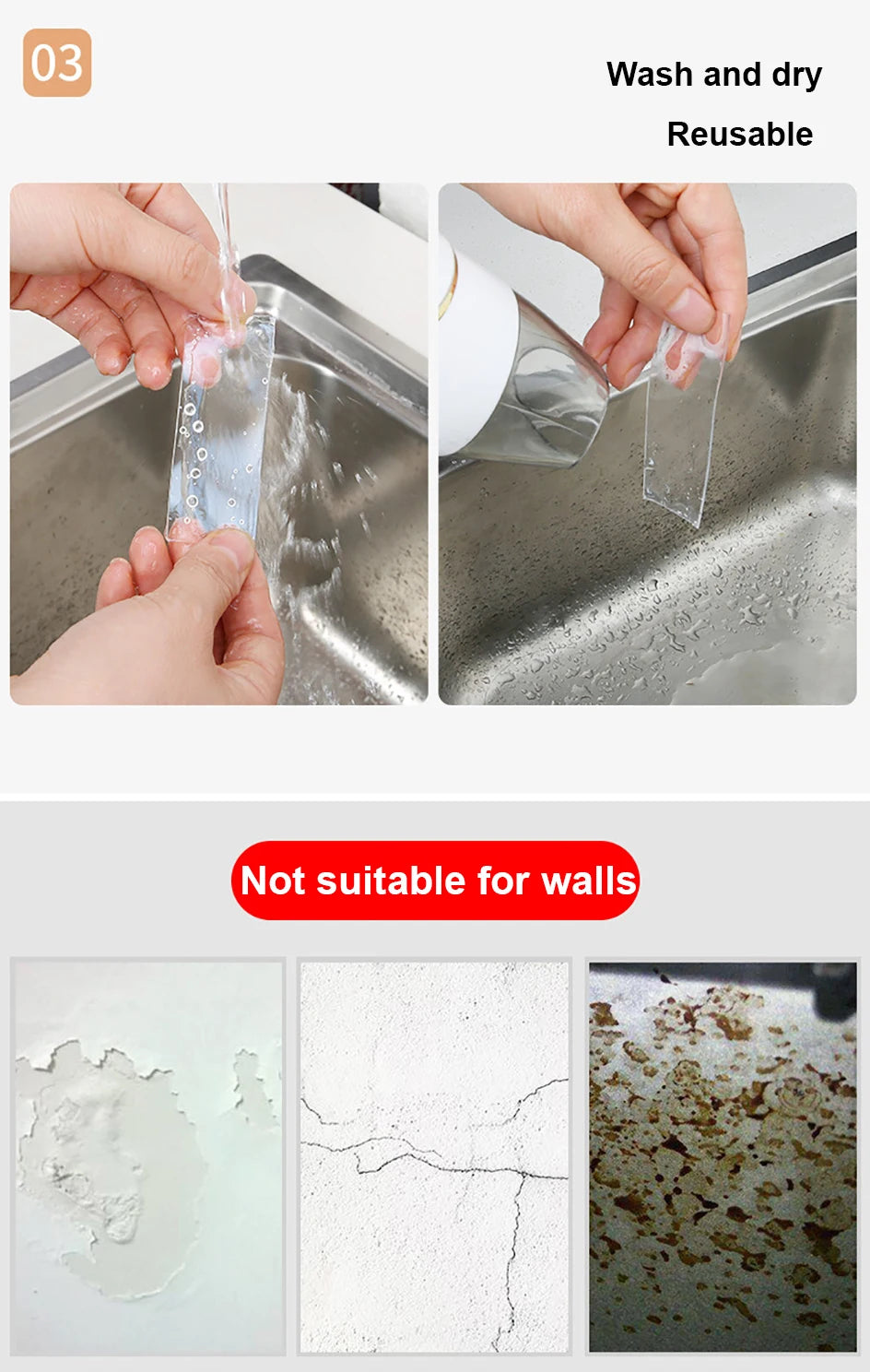 Reusable Double Sided Adhesive Tape